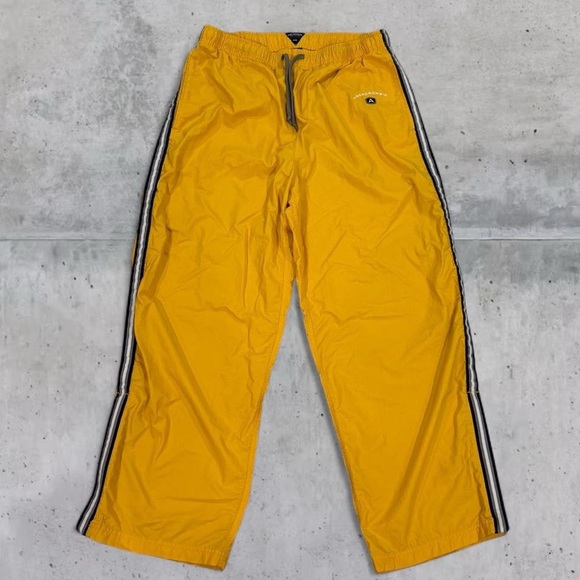 Y2K Vintage Mens Abercrombie Gym Issue Nylon Track Pants - Picture 1 of 4